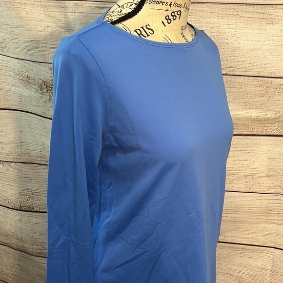A’nue Miami Perfect Crew Long Sleeve Shirt Tee Top Soft Fabric French Blue Small - Picture 3 of 10